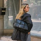Зимняя вместительная Хлопковая женская сумка через плечо, модные стеганые сумки через плечо для женщин, дизайнерская стеганая сумка и кошелек, большая сумка-тоут