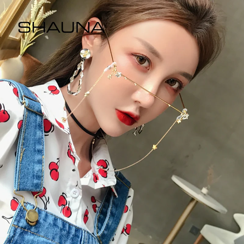 SHAUNA Ins популярная модная звезда Хрустальная подвеска без линз плоская
