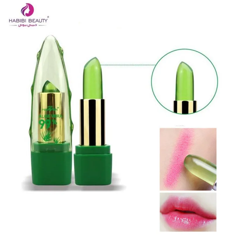 

New Batom 99% ALOE VERA Natural Temperature Change Color Jelly Lipstick Long Lasting Moistourizing Nutritious Lip tBalm Makeup