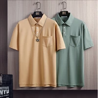 2021 new mens polo shirts summer short sleeve tops men shirt casual cotton high quality solid color male clothing fashion
