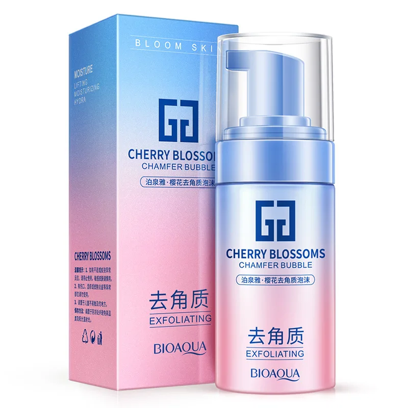 

120ml Bioaqua Cherry Blossom Exfoliating Cleansing Foam Hydrating Nourishing Facial Cleanser Moisturizing Cleansing Oil-Control