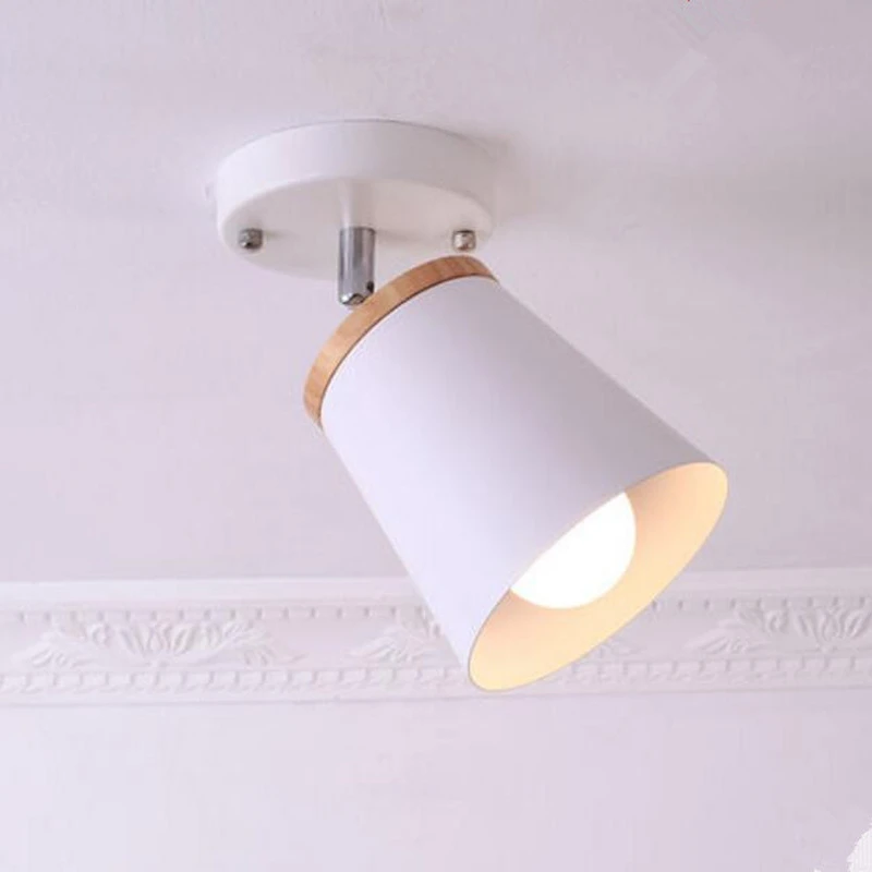 Современные Деревянные светодиодный потолочный светильник s Белый металл