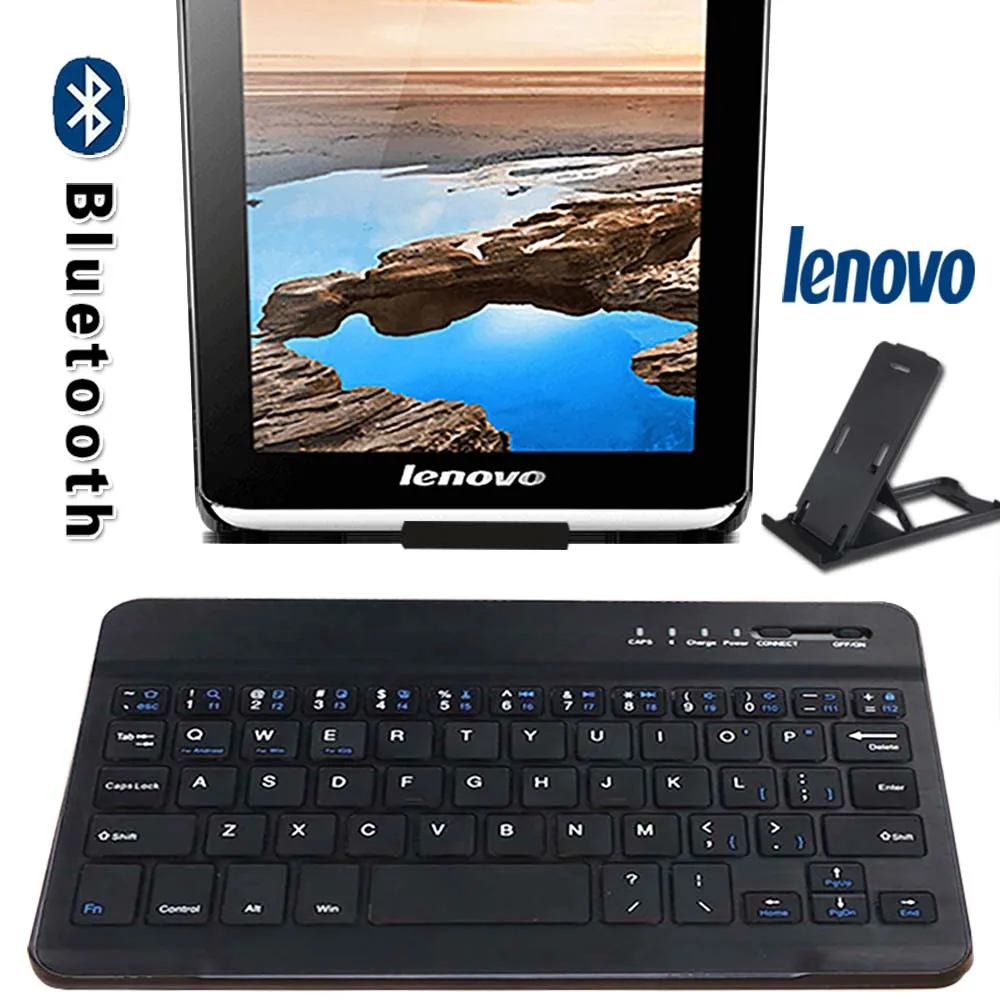 Беспроводная Bluetooth клавиатура для ноутбука Lenovo Miix 2/Phab/Tab 8/Tab E7/Tab E8/Tab 2/Tab 3/Tab