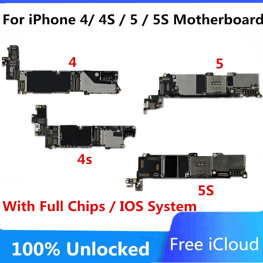 Материнская плата для iPhone 4 4s 5 5s 5c материнская разблокированная с системой IOS