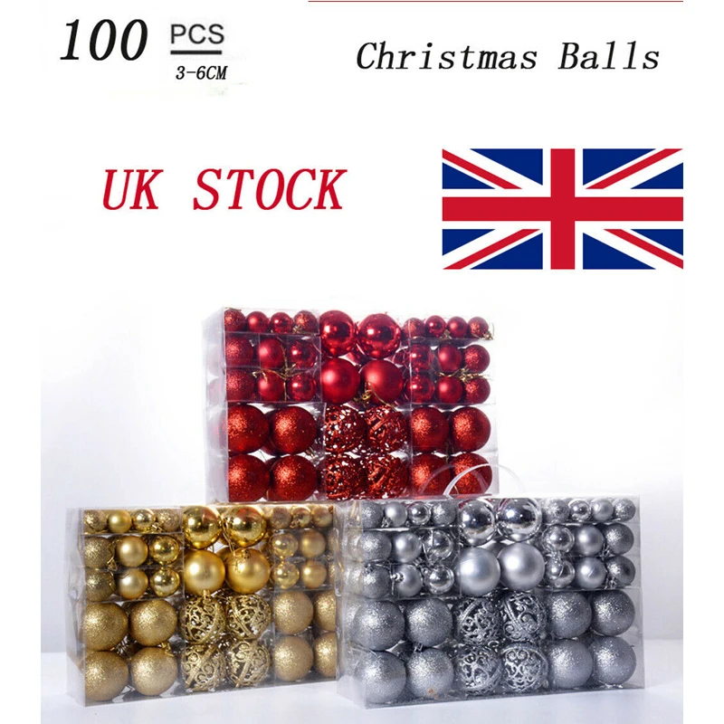 100 шт. украшения для рождественской елки шар Безделушка на Рождество вечерние