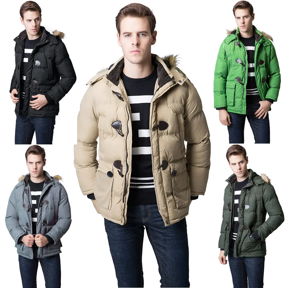

Anself Fashion Winter Coat Men Women Parka Faux Fur Collar Hooded Thick Warm Jacket Female Coat Outerwear Winter Jacket Woman