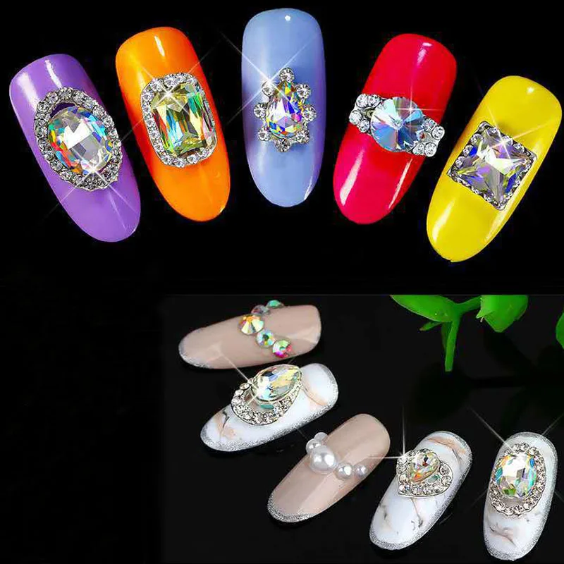 10 шт. 3d-кристаллы AB цвета Стразы галстук-бабочка в форме капли разные формы