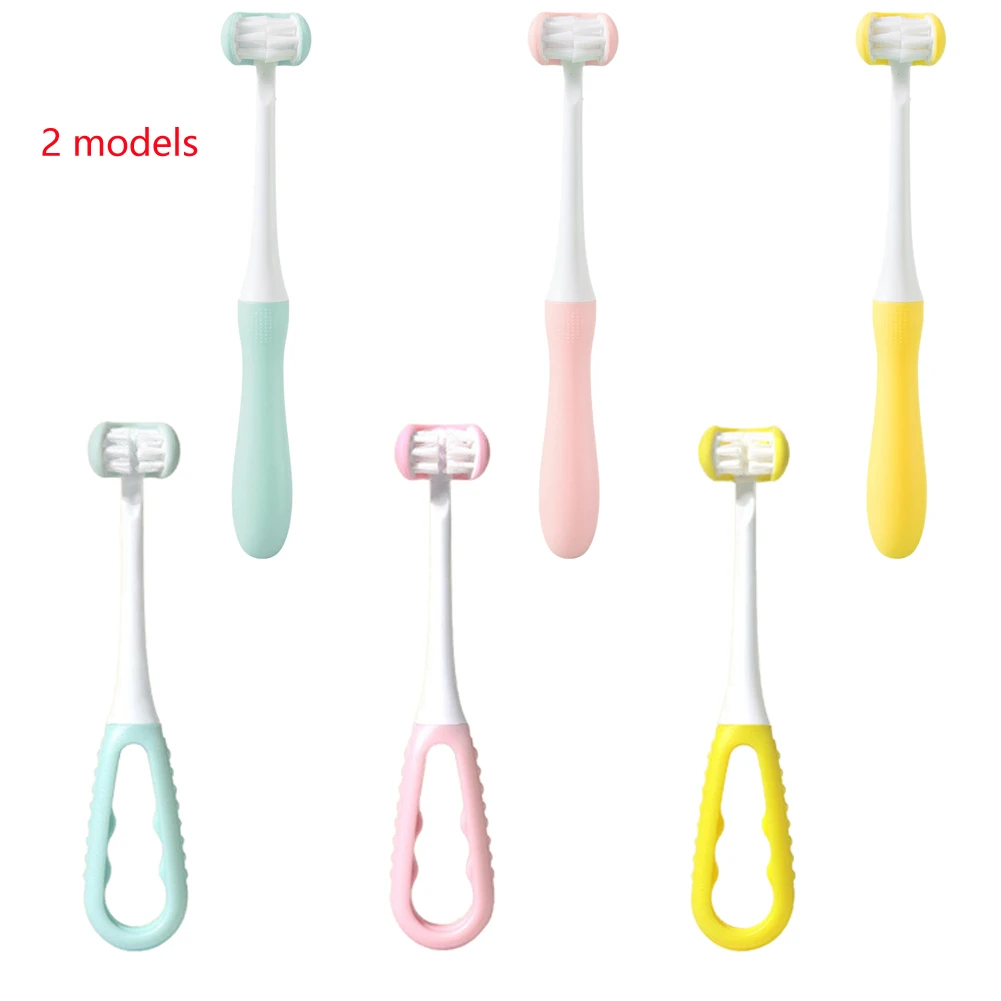 Нано-зубная щетка для детей трехсторонняя USB перезаряжаемая ультразвуковая 3D