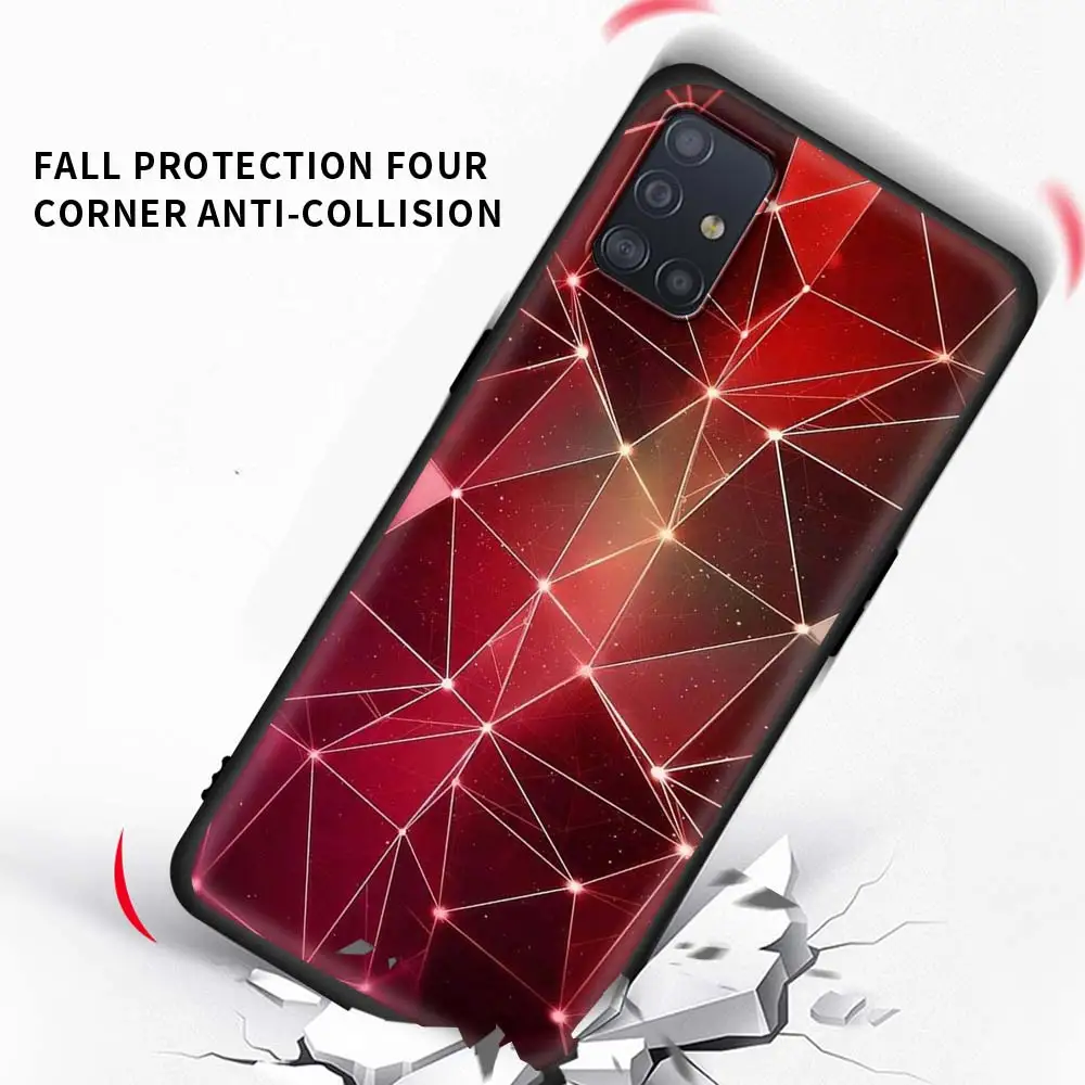 

Case For Samsung Galaxy A51 A71 A21s A31 A41 A11 A12 A01 A91 A72 A21 A42 A32 5G Bolsa Black Shell Tampa Car Carbon Cibre Print