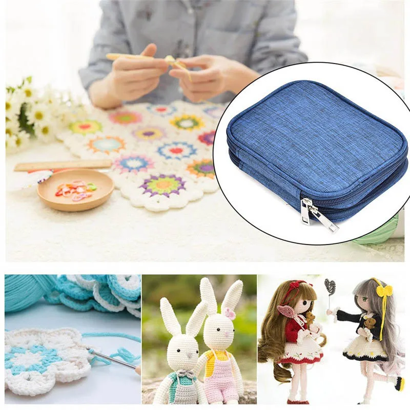 

1 Set Ergonomic DIY Handmade Aluminum Knitting Needle Marker Buckle Crochet Hook Set Crochet Needles Sewing Accessories