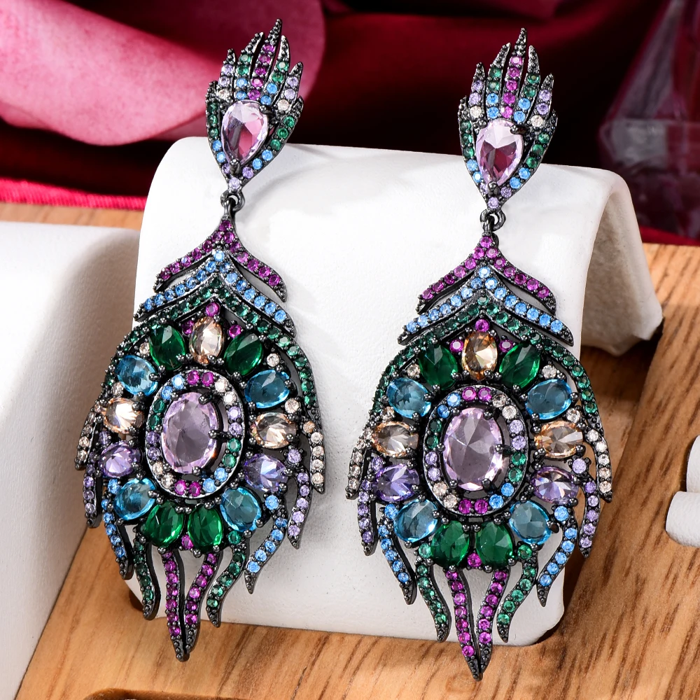 Модные новые разноцветные Волшебные бразильские висячие серьги в стиле ретро