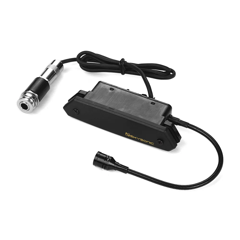 SKYSONIC T-902 Акустическая гитара активная звуковая скважина звукосниматель магнитный+ микрофон двойной звукосниматель с регулятором громкости для классических народных гитар