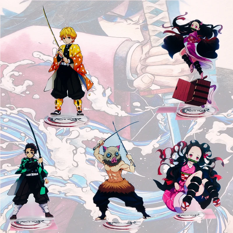 

Creativity Anime Demon Slayer Kochou Shinobu Figure Desk Stand Card Rengoku Kyoujurou Cosplay Fashion Kochou Shinobu Standsing