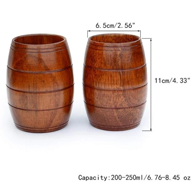 2 упаковки ручной работы твердая деревянная бочка пивная чашка питьевая походная