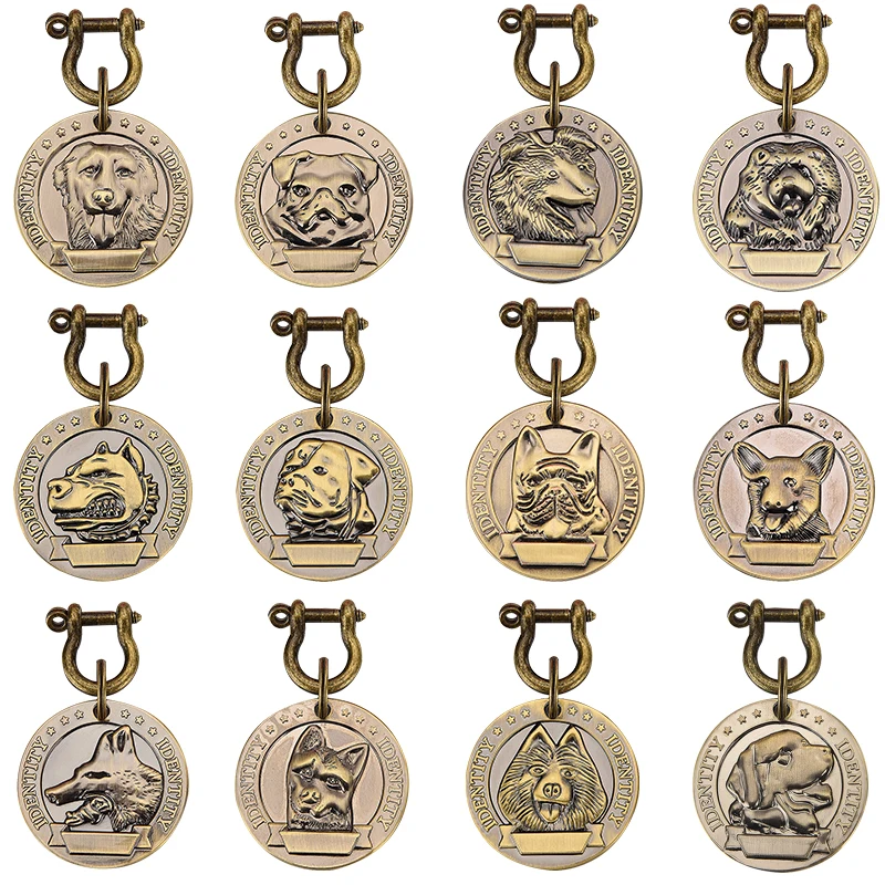 Персонализированные рельефная Медь Dog Tag индивидуально выгравироанные надписи