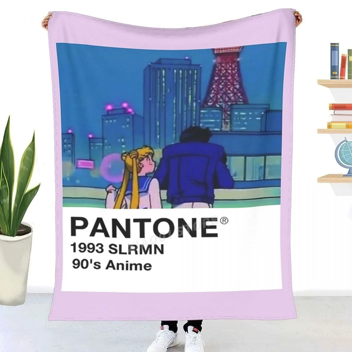 

90's Pantone Throw Blanket Sherpa Blanket Bedding soft Blankets