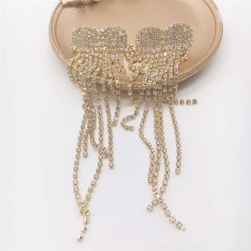 2020 new shiny crystal love Tassel Earrings women's fashion jewelry luxury party dress earrings accessories | Украшения и