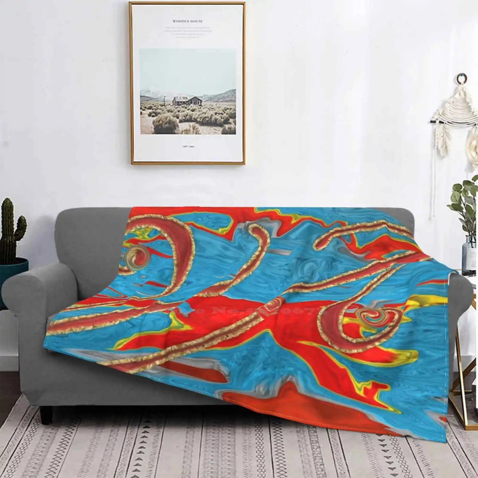 

Untitled Abstract 118 - Art Products Design Top Quality Comfortable Bed Sofa Soft Blanket Abstract Shapes Original Colourful