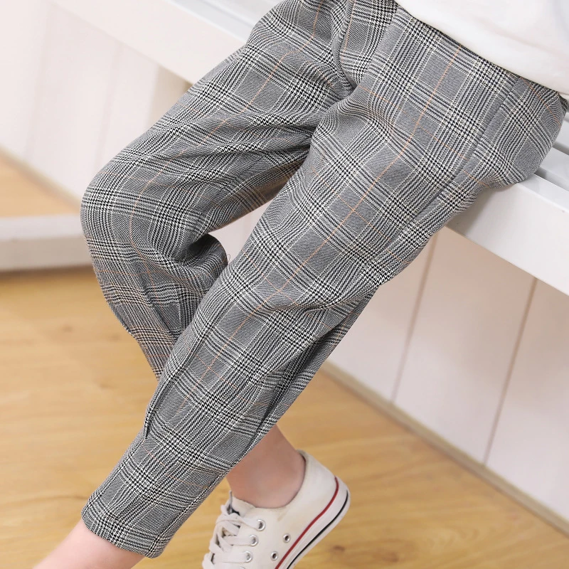 Джентльменские английские клетчатые осенние весенние детские брюки для