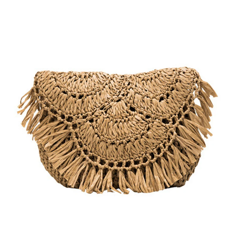 Новинка бумажный мешок с кисточками вязаная крючком сумка цветочным рисунком