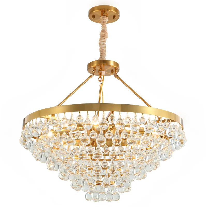 

Manggic New luxury lighting AC110V 220V luster LED dining room lights foyer crystal chandelier modern crystal lamp