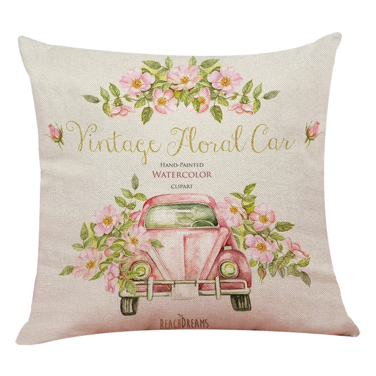 Классический чехол для диванной подушки с принтом автомобиля дивана и кровати