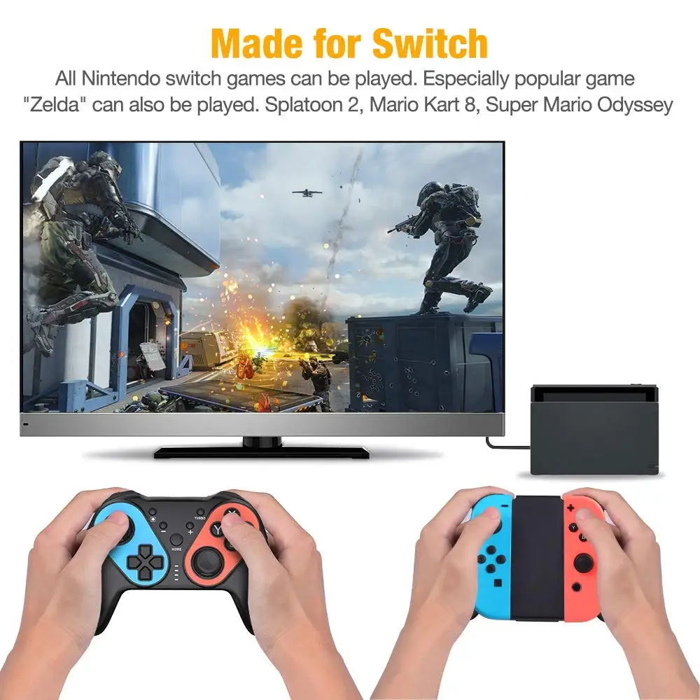Для Switch Pro беспроводной проводной контроллер Bluetooth геймпад с функцией NFC для nintendo Switch видеоигр