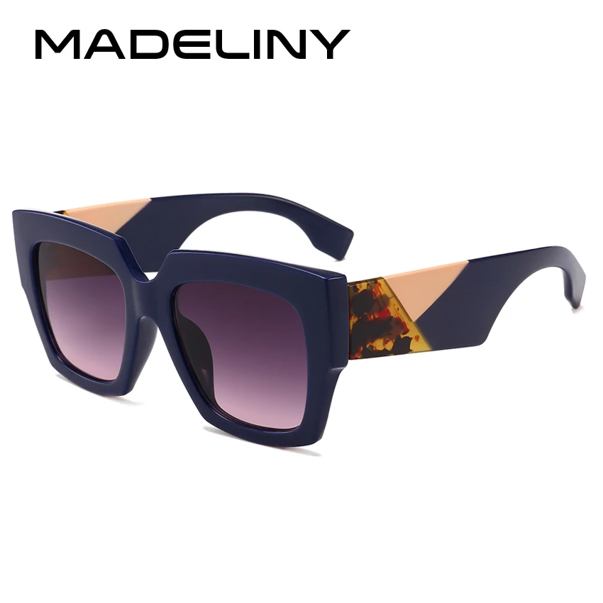 C3 MADELINY, модные квадратные солнцезащитные очки, женские, фирменный дизайн, классика, Ретро стиль,, негабаритные, солнцезащитные очки, Lentes De Sol Mujer, UV400, MA090 - Цвет линз: C3