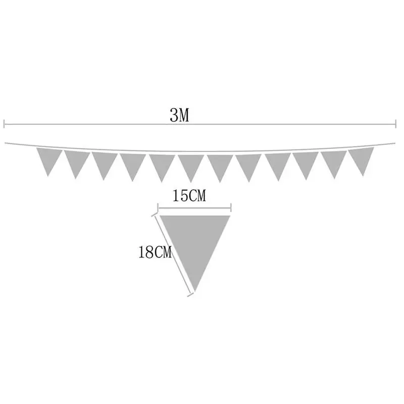 Pennant Wedding Supplies Brown Non Woven Fabric Room Nonwoven Party Banner Deco Decoration Flags Baby Birth C0Y7 | Дом и сад
