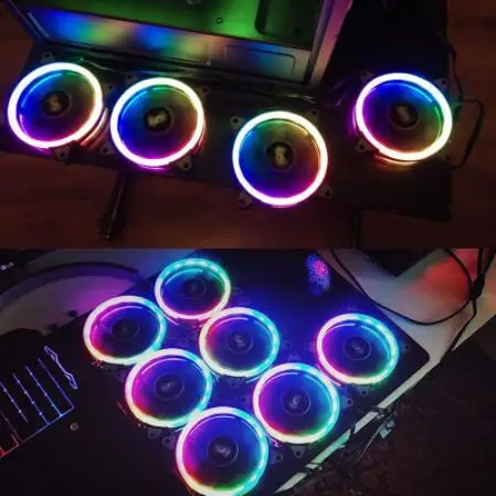 Darkflash DR12-pro aura синхронизирующий компьютер чехол Вентилятор охлаждения RGB регулируемый светодиодный 120 мм ИК пульт дистанционного управления охладитель для компьютера RGB чехол вентилятор светильник