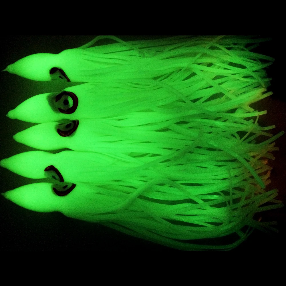 Яркие светящиеся рыболовные приманки большого размера для морской рыбалки 10 шт.