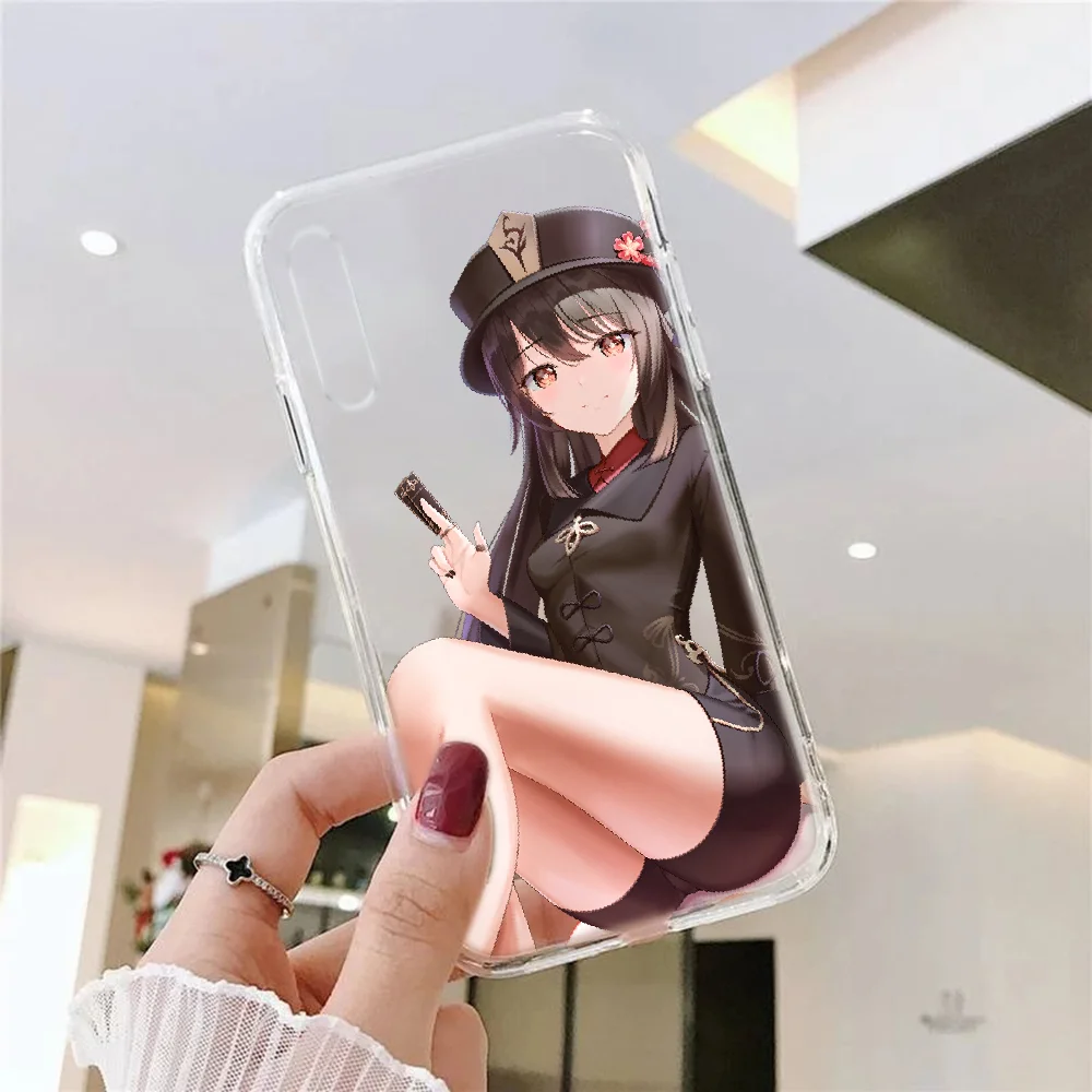 Чехол Hu Tao Genshin для телефона Samsung Galaxy A 3 5 7 8 10 20 21 30 40 50 51 70 71 E S 2016 2018 4G Прозрачный