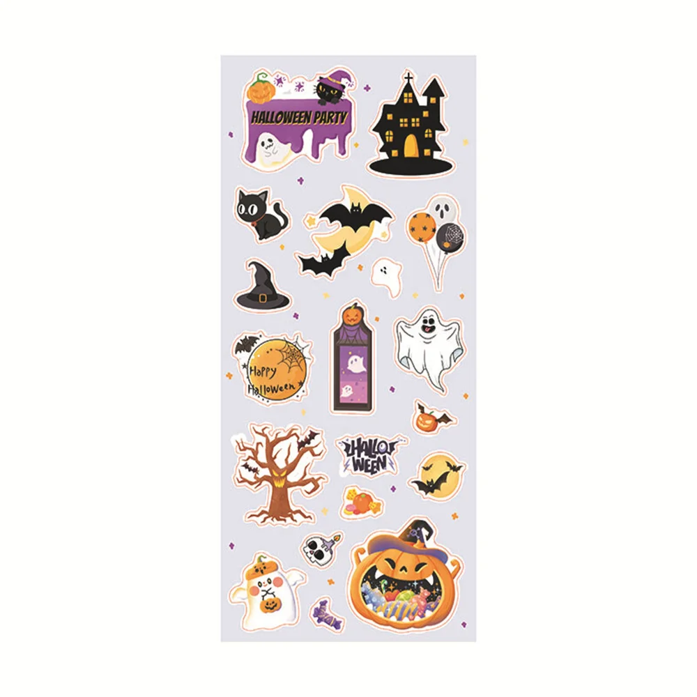 

Halloween Pumpkin Ghost Sticker Kawaii Decoration Manual Photo Album Scrapbooking Material Stationery Stickers