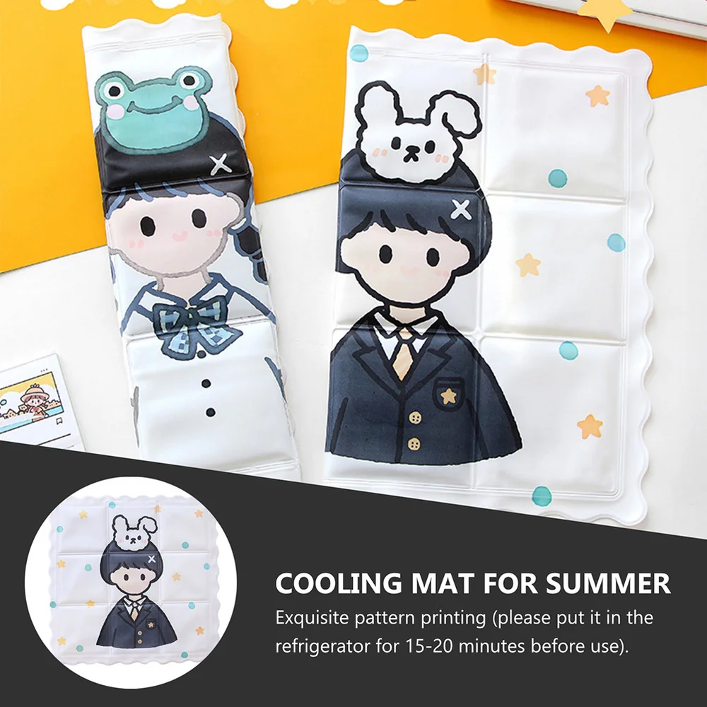 

2pcs Summer Cooling Mats Cartoon Chair Seat Cooling Ice Pads (Assorted Color)