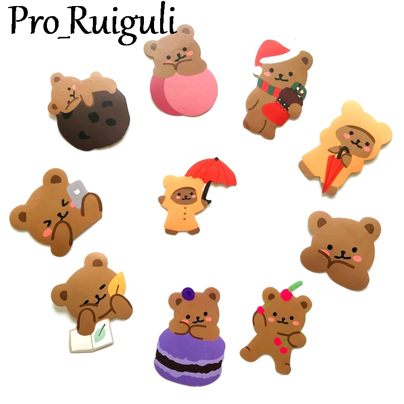 60 шт с декором в виде маленькой милой мишки Скрапбукинг наклейки пакеты