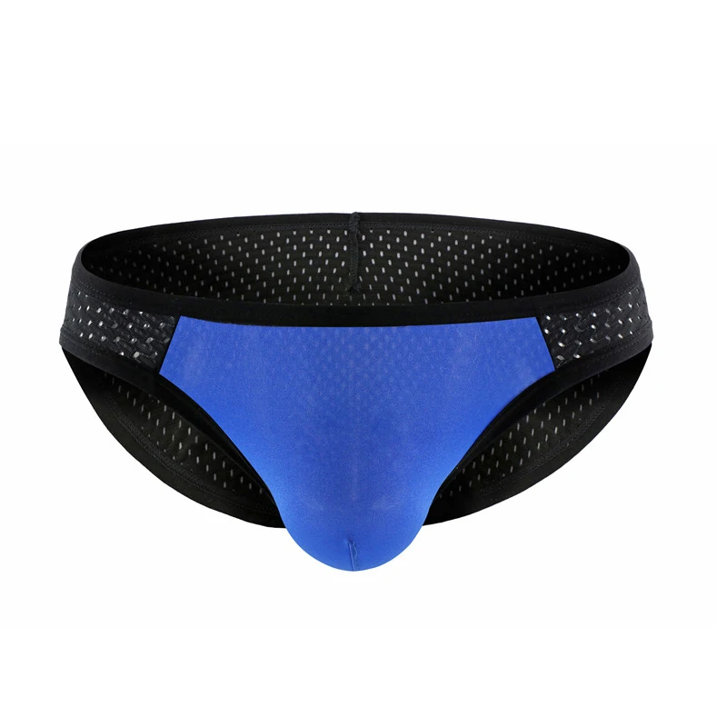 5PCS Mens Briefs Breathable Holes Mesh Underwear Male Low-waist Tight Sexy Underpants 5 Colors Perfect Quality Briefs for Man