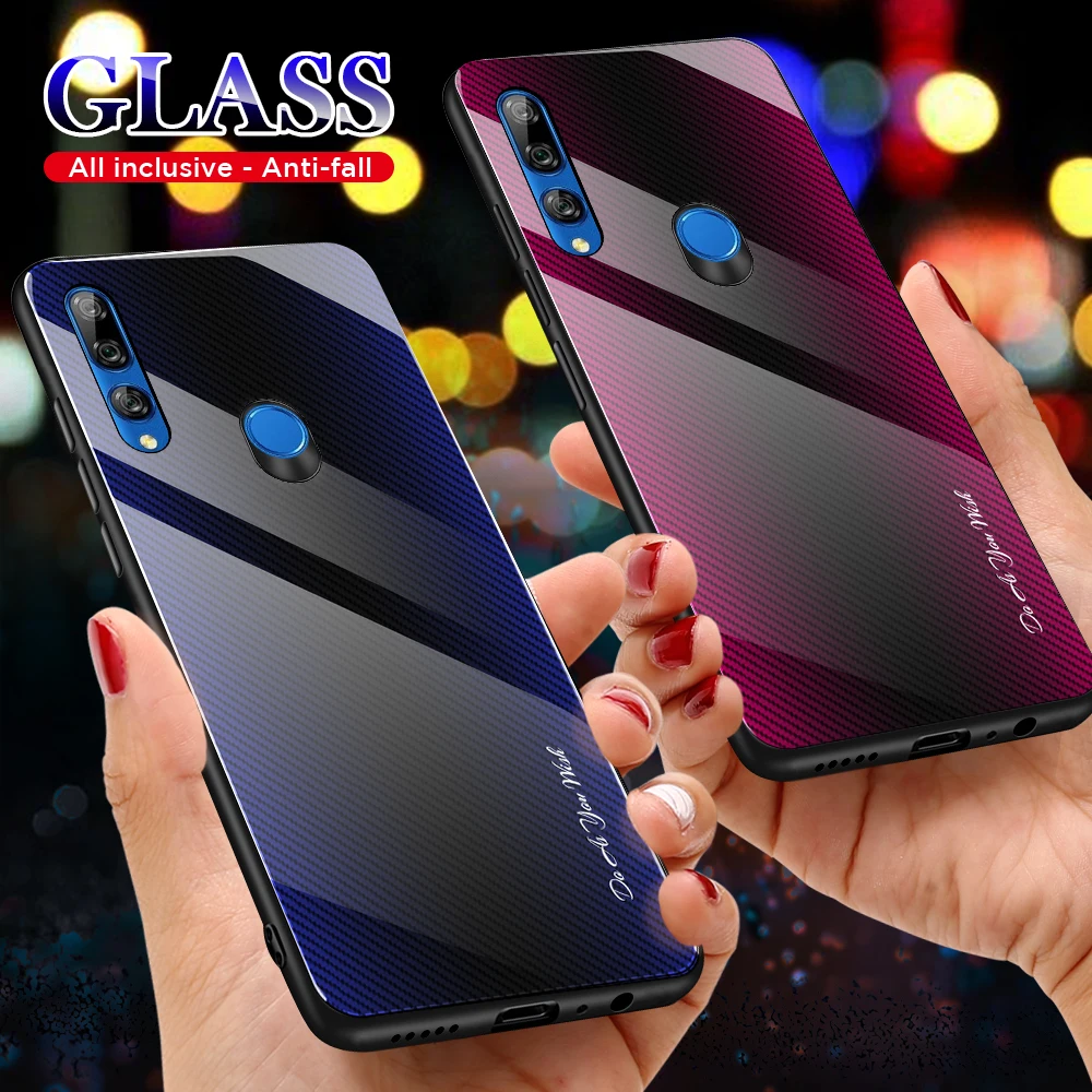 Чехлы из закаленного стекла для Huawei Honor 9X Pro 20 Lite 8X градиентный стеклянный чехол