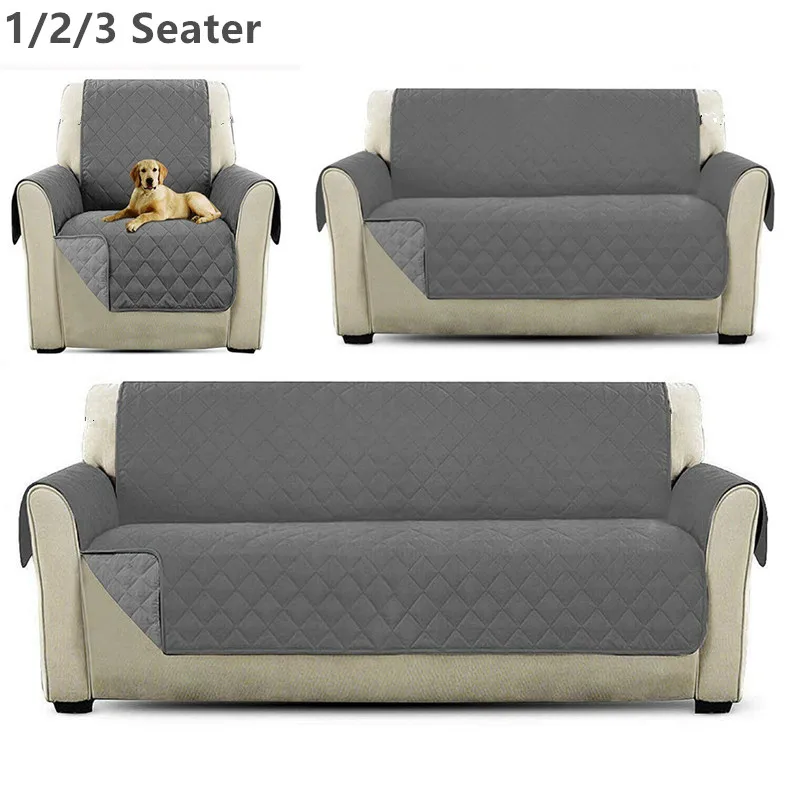 

Двухсторонний стеганый чехол на диван, защита мебели, защита от воды, серый, для домашних животных, для собак, детский коврик, мягкое кресло, ...