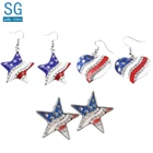 Забавные акриловые серьги с геометрическим рисунком