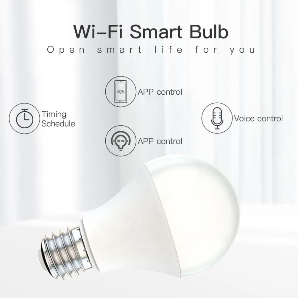 

Wifi Smart Bulb App Voice Control 12W Led Bulb Dimmable E27 E26 B22 LED Lamp 85-265V Support Alexa Google Home Cold& Warm Light