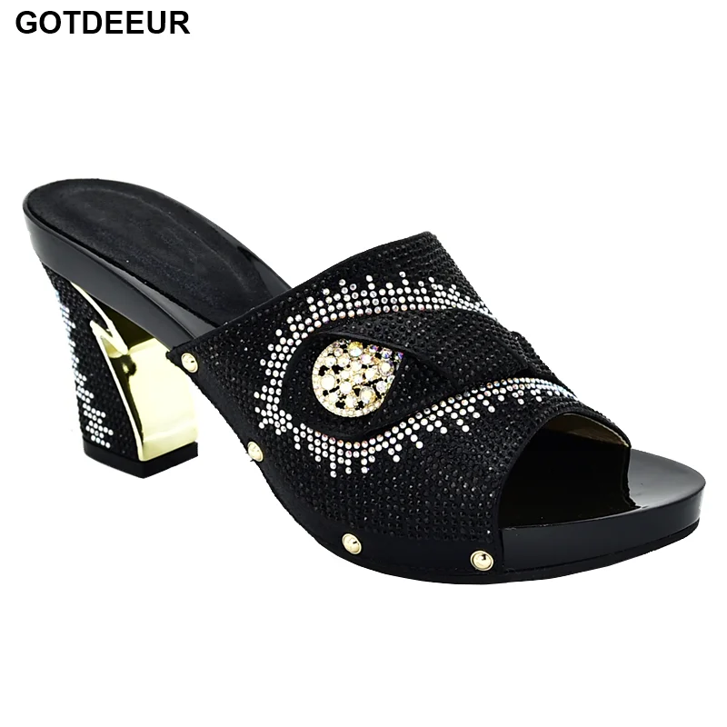 Новинка модные летние женские туфли на высоком каблуке в нигерийском стиле