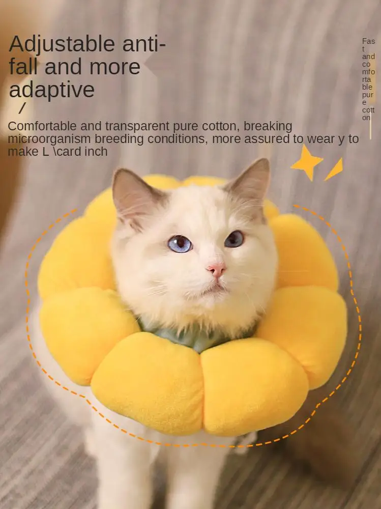 

Glitter Adjustable Pet Collar Elizabeth Circle Cat Dog Collar Sterilization Using Super Soft Anti-bite Medical Protection Cover
