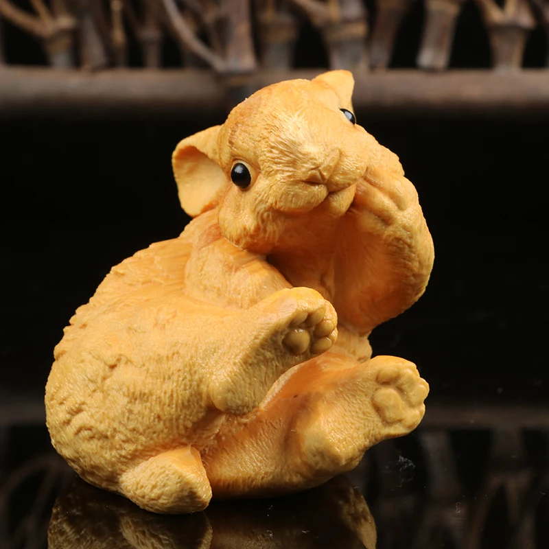 

Мини кролик фэн-шуй маленькие украшения счастливая китайская коллекция знаков зодиака ремесла по дереву ящик