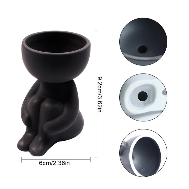

Creative Humanoid Ceramic Flower Pot Plant Pot Ceramic Crafts Succulent Flower Vase For Home Garden Office Desktop Decorations