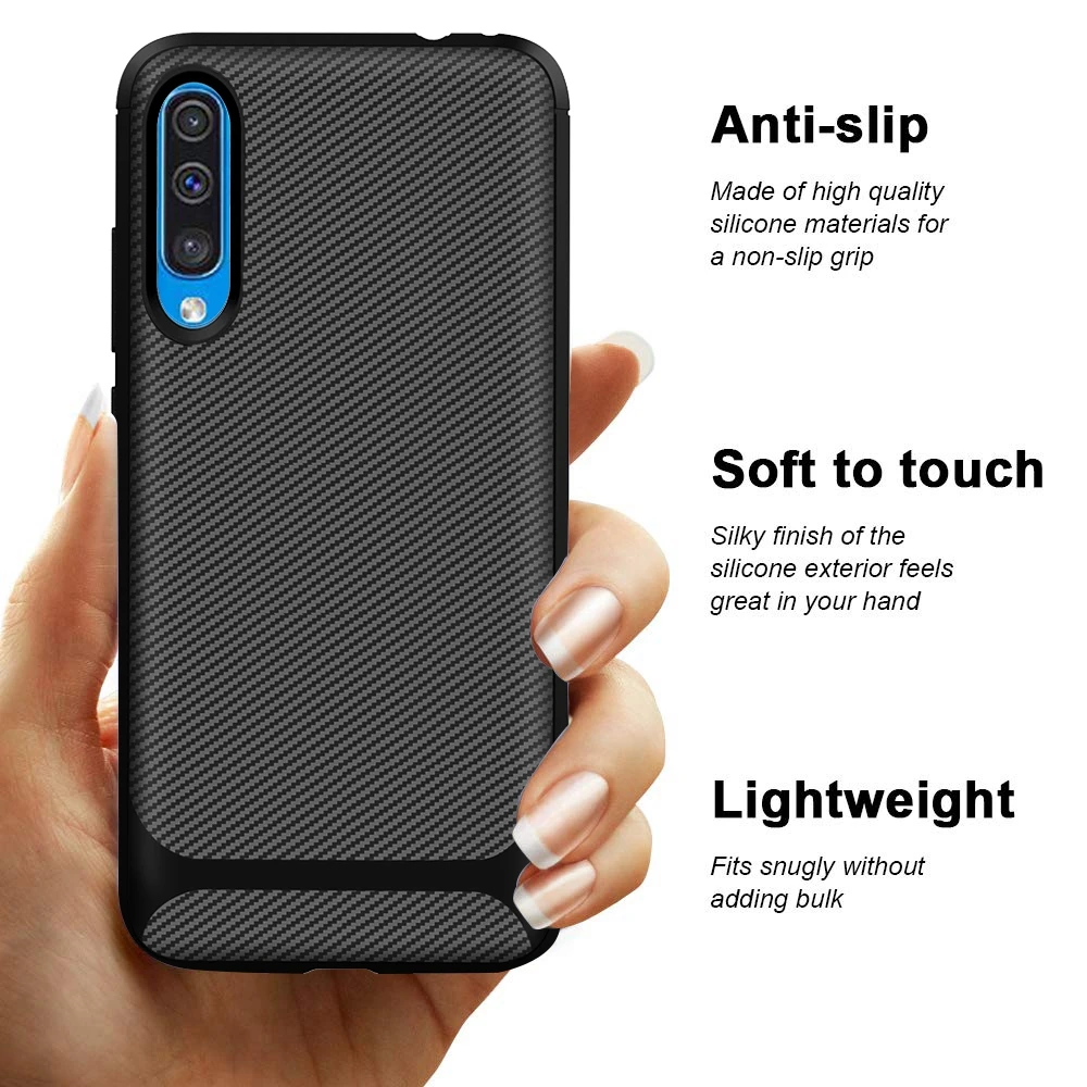 A50 A70 чехол для Etui samsung Galaxy A10S A20S M30S A20E A71 A30 A40 Роскошный из углеродного волокна