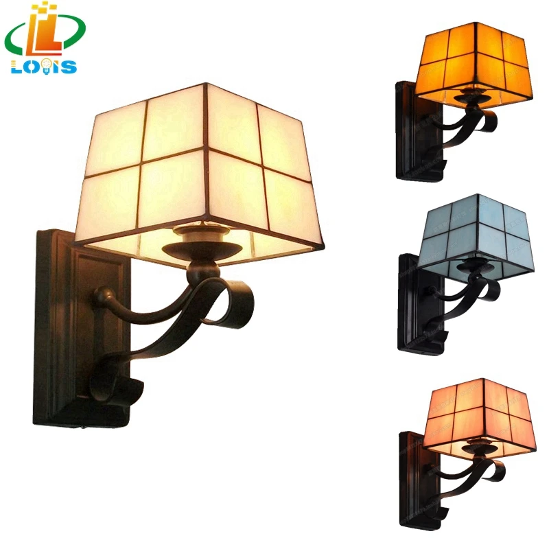 Новая маленькая настенная лампа Тиффани простой и модный стеклянный настенный