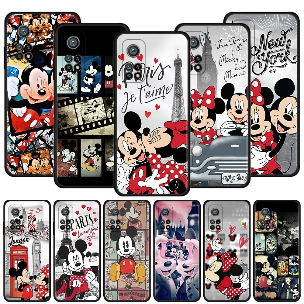 

Disney Minnie Mouse Silicone Soft Case For Xiaomi Mi 11 10T 10 Lite 10T Pro 11T 5G 9T Note 10 Lite Protecetive Bags Cover