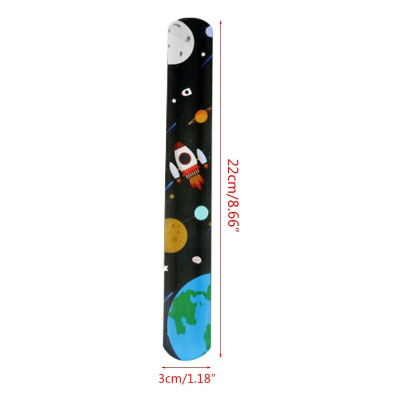 

D7WF 1Set Space Slap Bracelets Outer Space Party Favors Supplies Space Toys Snap Rocket Prizes for Classroom Students