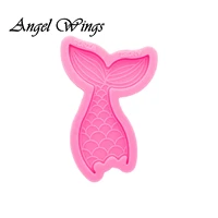 mermaid badge reel as well silicone molds diy fish tail jewelry shiny epoxy resin mould custom wholesale dy0339