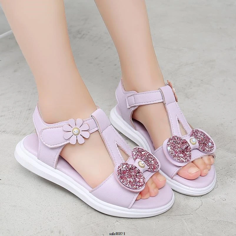 Сандалии Детские с мягкой подошвой босоножки принцессы для маленьких и больших